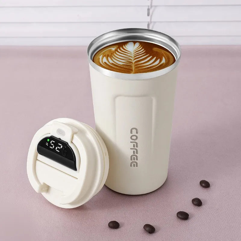 Thermos à café en acier intelligent - Affiche la température