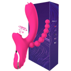 SENSUAL PEARLS - Vibromasseur 4 en 1 : vibration, lèche, succion et perles anales