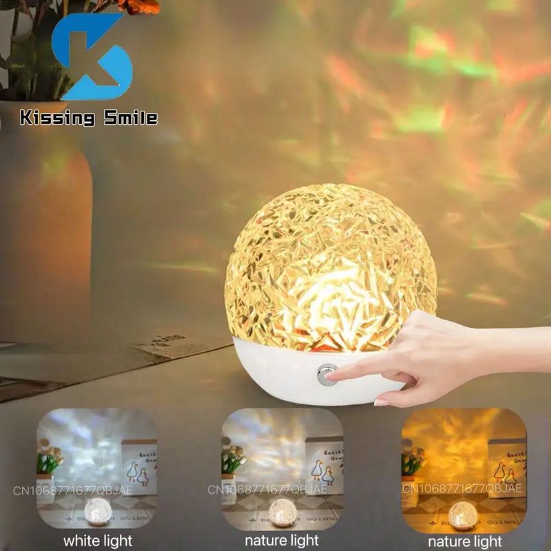 Boule Cristal LED Tactile – Éclairage Relaxant