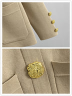 Ensemble Tricot Femme Élégant à Boutons Dorés