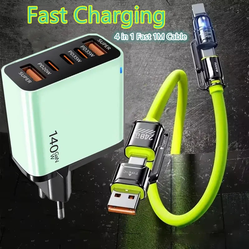Chargeur Rapide USB & Type-C + Câble