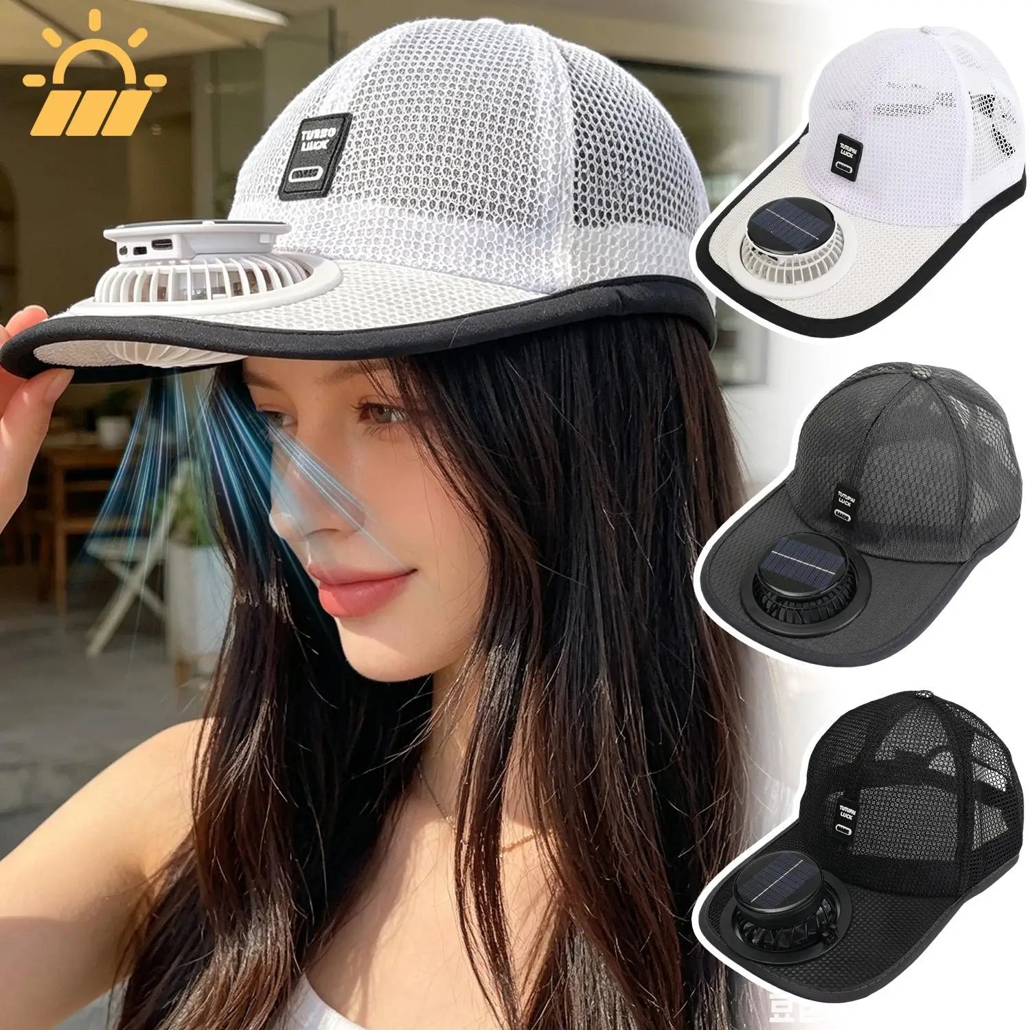 Casquette Solaire avec Ventilateur Intégré - Respirante et Rafraîchissante