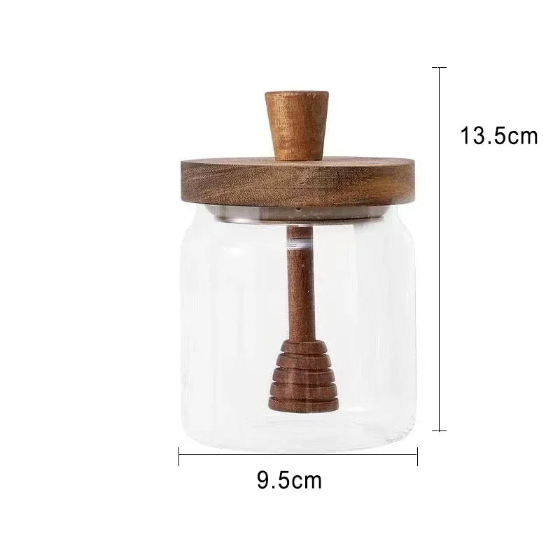 Pot de Miel Design en Bois Naturel