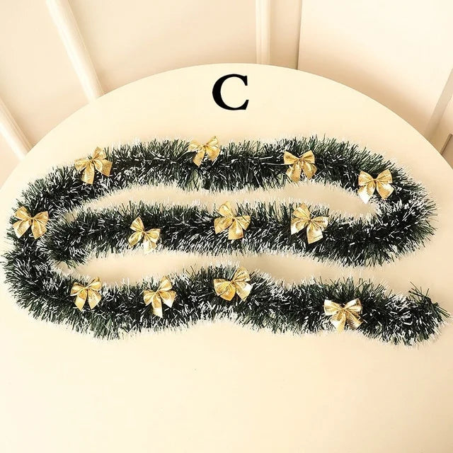 Guirlande de Noël Sapin & Noeuds Synthétique