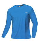 Camiseta de manga larga de seda helada para hombre – Transpirable, de secado rápido y con protección solar