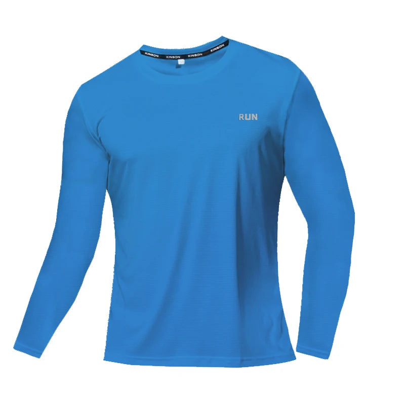 T-Shirt Homme en Soie Glacée à Manches Longues – Respirant, Séchage Rapide et Protection Solaire