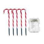 5PCS Sucre d'Orge LED 8 Modes - Décoration Lumineuse de Noël