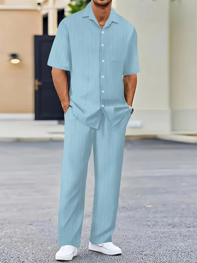 Ensemble Chemise & Pantalon Casual/ Chic - Tendance 2025