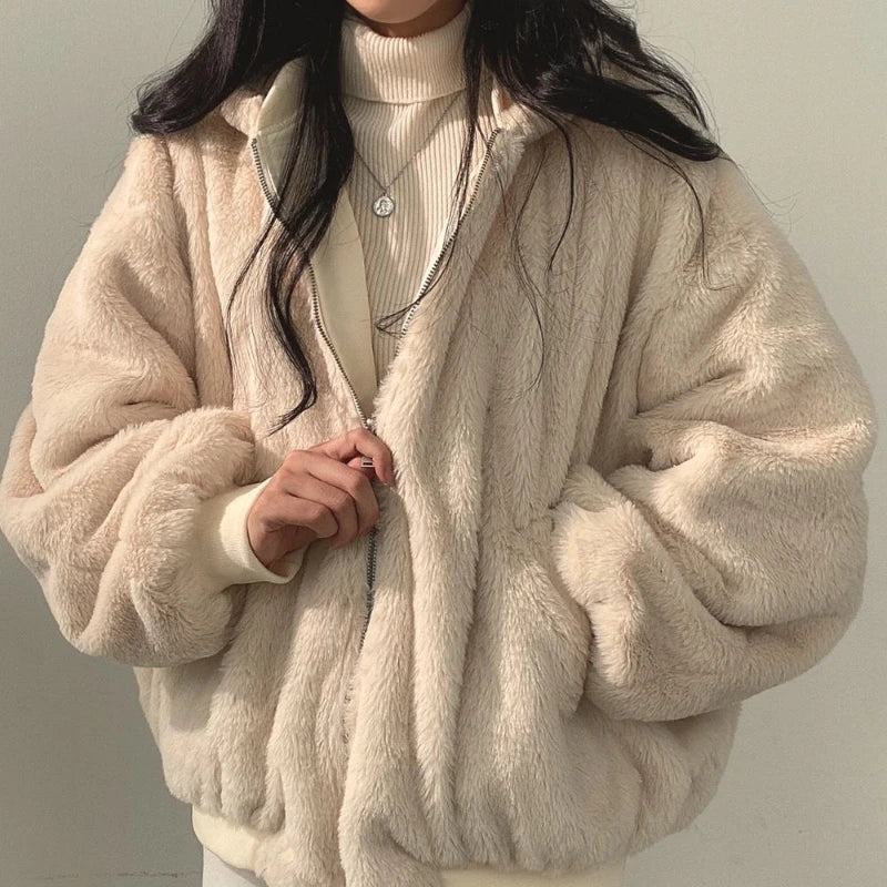 Veste à Capuche RÉVERSIBLE Intérieur Fourré