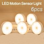 6x Spots LED Sans Fil à Capteur de Mouvement Faciles à installer