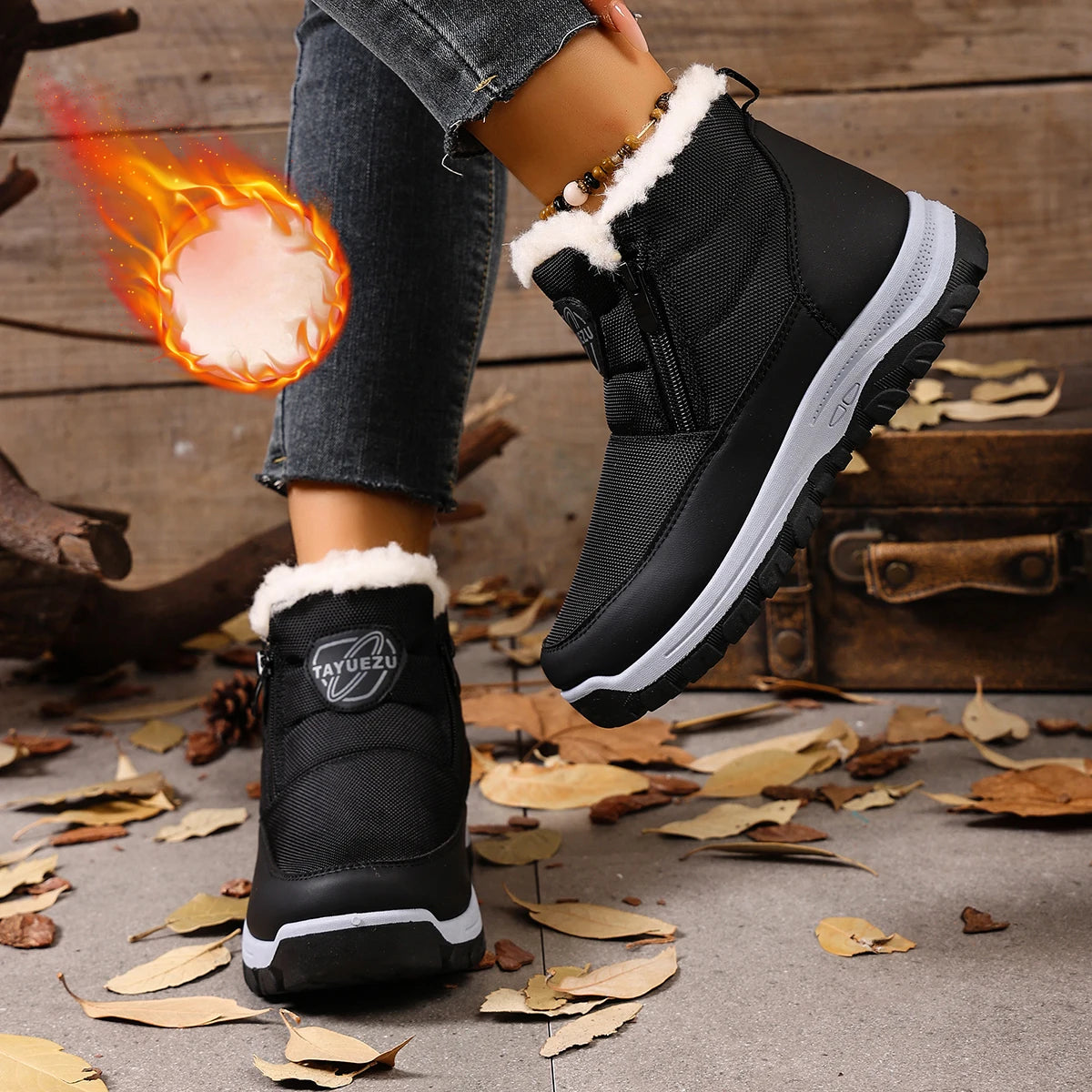 Bottes de Neige pour Femme Anti-Froid