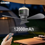 Ventilateur de Plafond 12000mAh Portable & Rechargeable - 4 Vitesses