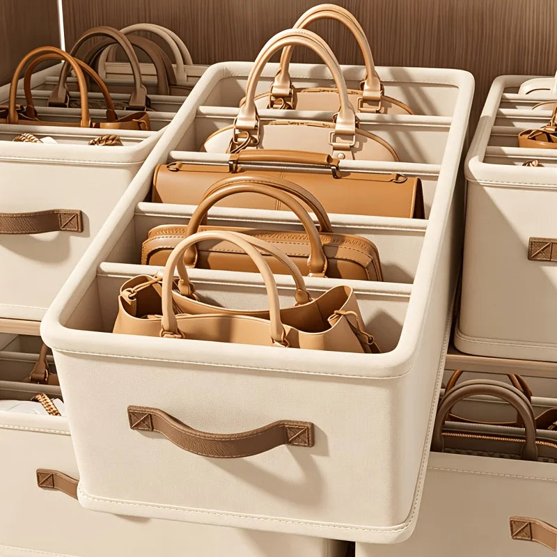 Organisateur de Rangement pour Dressing – Boîte de Rangement pour Sacs Avec ou Sans Compartiments