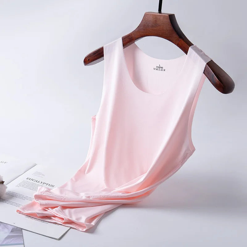 Débardeur d'Été en Soie Glacée Sans Couture - Modèle Mixte
