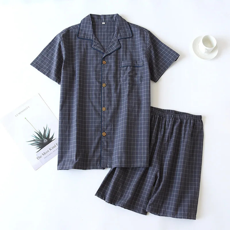 Ensemble Pyjama Japonais Léger Manches Courtes