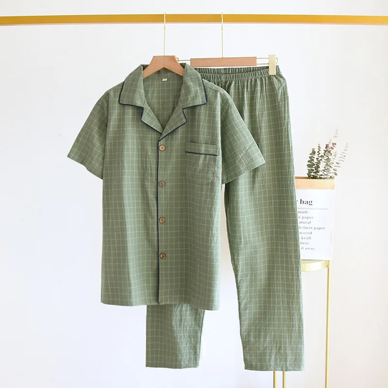 Ensemble Pyjama Japonais Léger Manches Courtes