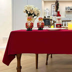 Nappe Rectangulaire en Velours Rouge Spéciale Fête - 4 Tailles
