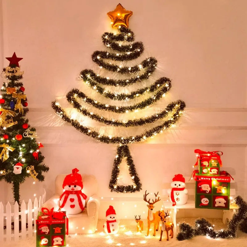 Guirlande Lumineuse Sapin Artificiel - Créer votre Arbre de Noël Mural