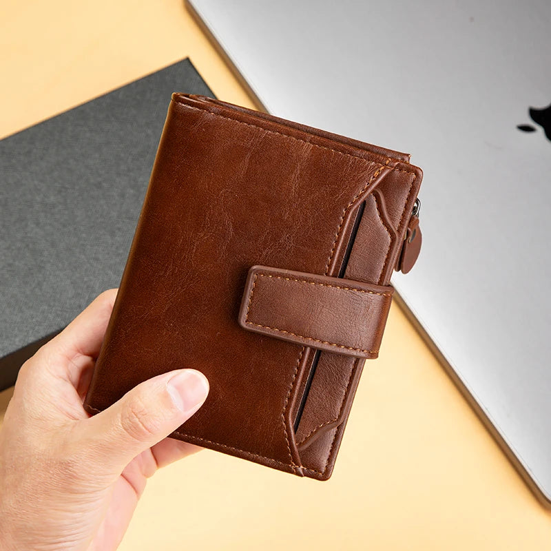 Portefeuille en Cuir PU à Grande Capacité pour Homme