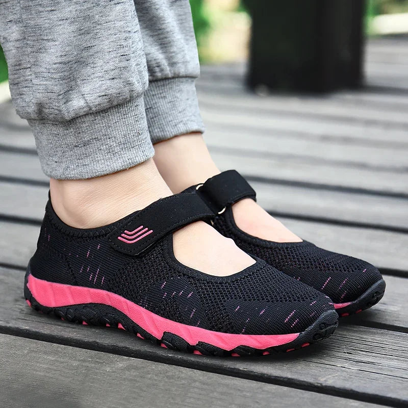 Ballerines de Marche Respirantes pour Femme – Chaussures Légères et Réglables