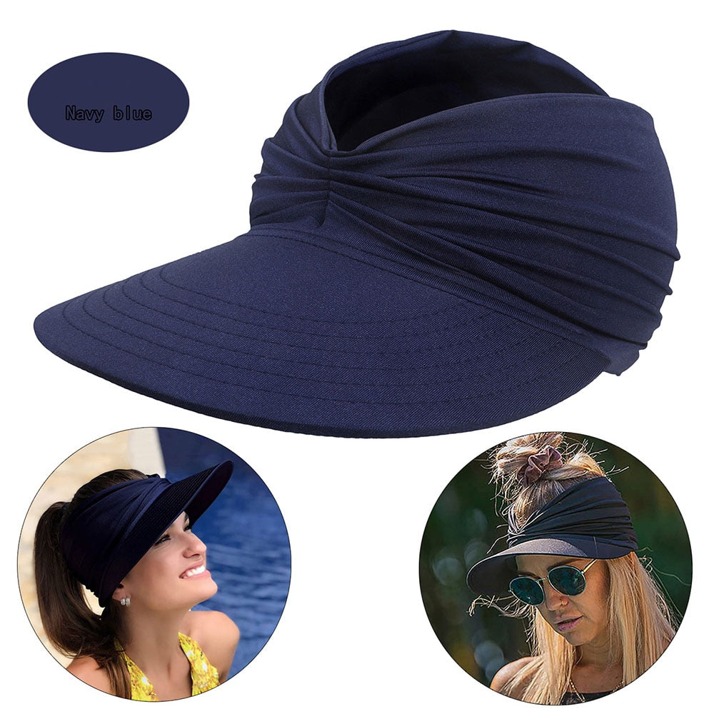 Visière large de plage tendance protection UV