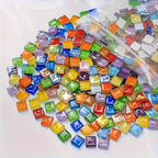 450 Pièces de Mosaïques en Verre Cristal Scintillant – Carreaux DIY pour Artisanat, Loisirs Créatifs et Décoration
