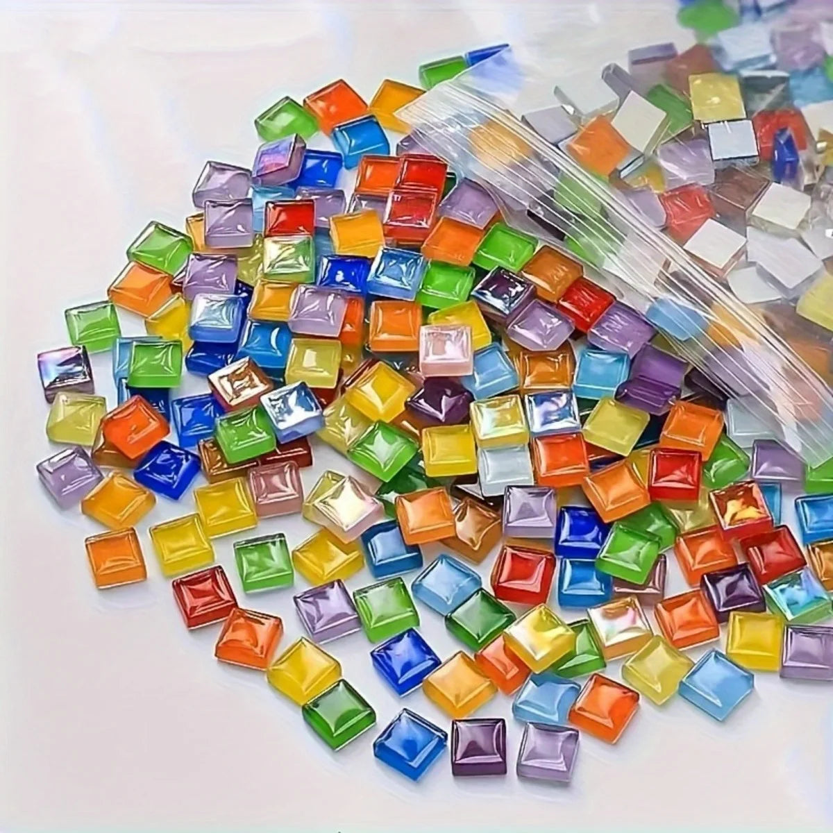 450 Pièces de Mosaïques en Verre Cristal Scintillant – Carreaux DIY pour Artisanat, Loisirs Créatifs et Décoration