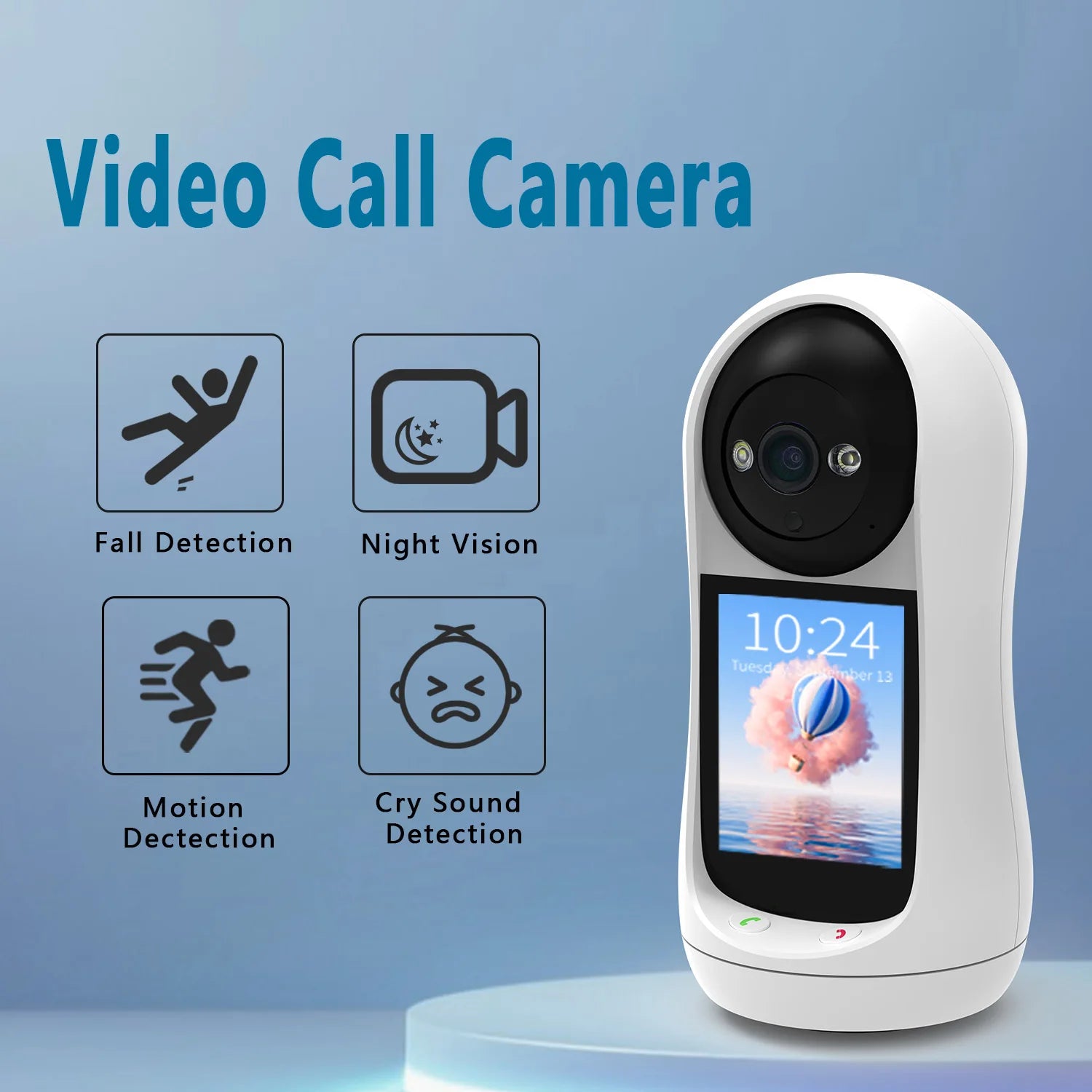 Caméra de surveillance WiFi 3MP avec écran 2.8 pouces intégré