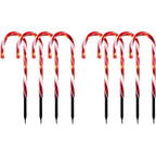 5PCS Sucre d'Orge LED 8 Modes - Décoration Lumineuse de Noël