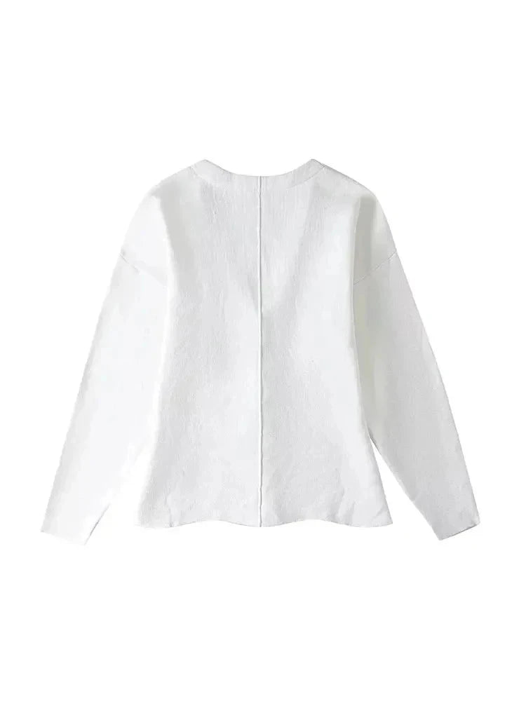 Cardigan Ajusté col V avec Crochet