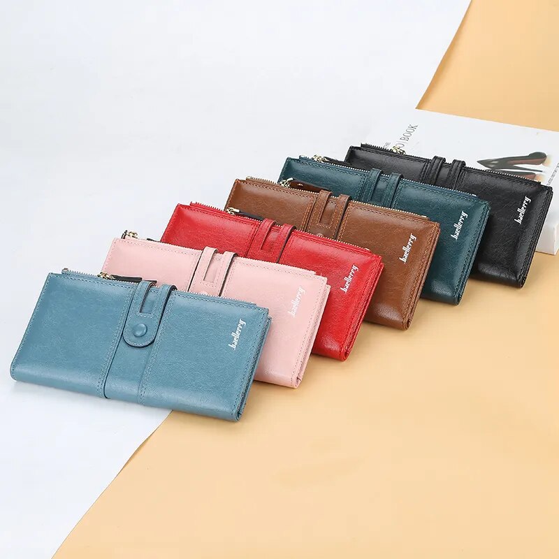 Portefeuille Long en cuir PU pour femmes