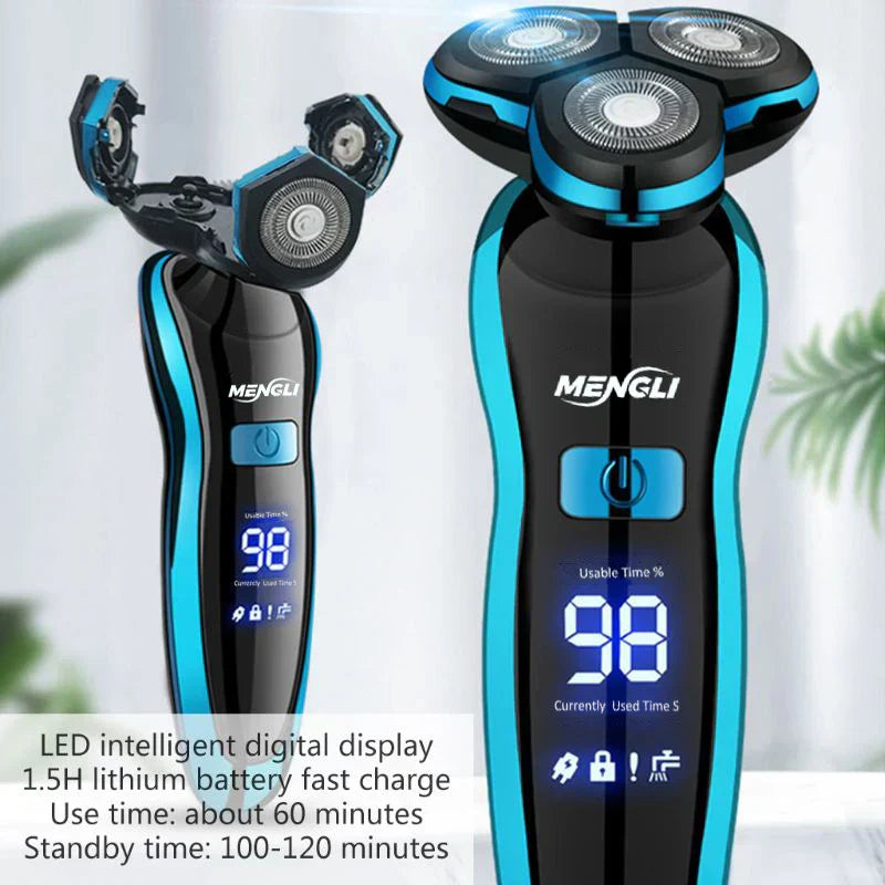 Rasoir Électrique Visage, Cheveux & Corps Étanche + 5 Accessoires OFFERTS