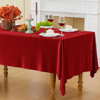 Nappe Rectangulaire en Velours Rouge Spéciale Fête - 4 Tailles