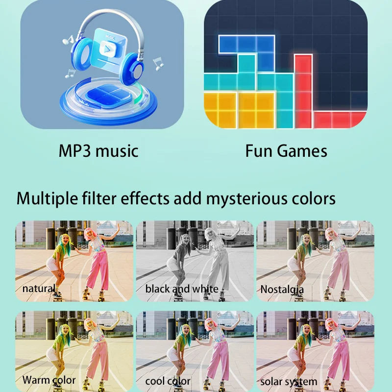 Appareil Photo Compact 64MP Double Écran HD