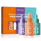 Lot de 3 Sérums Visage - Anti-rides, Vitamine-C & Hydratant