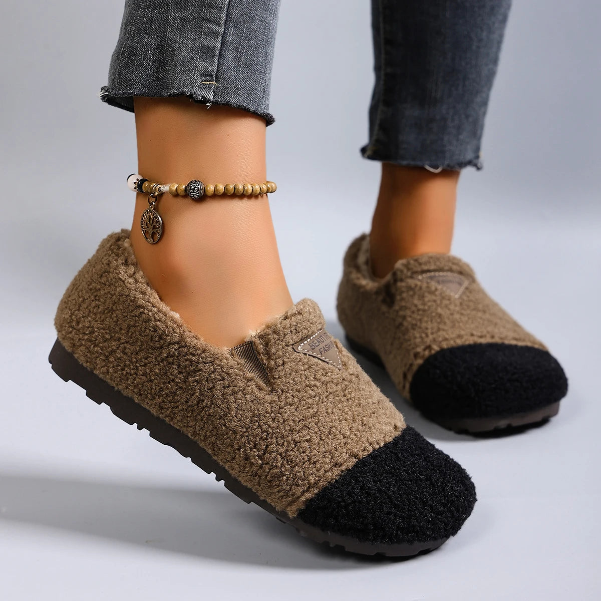 Mocassins Douillets Femme Semelle Antidérapante