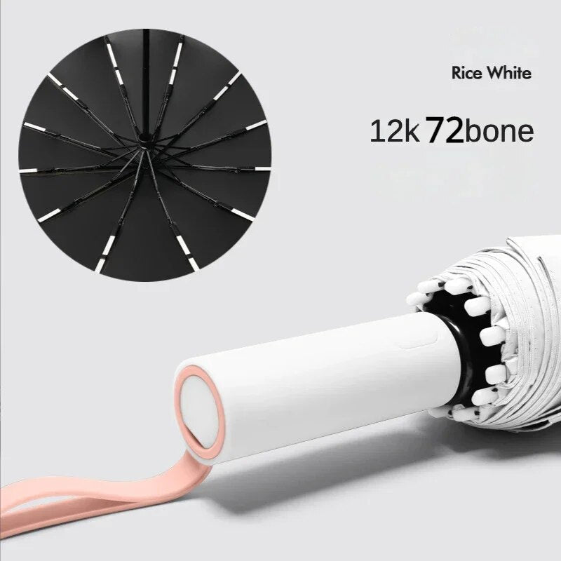 Paraguas Grande ULTRA flexible y resistente - 72 varillas de fibra de vidrio