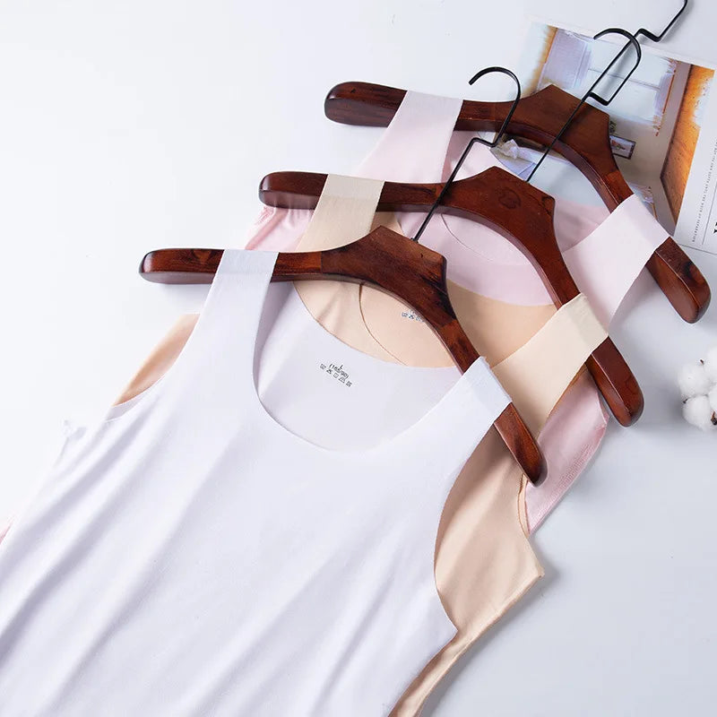 Débardeur d'Été en Soie Glacée Sans Couture - Modèle Mixte