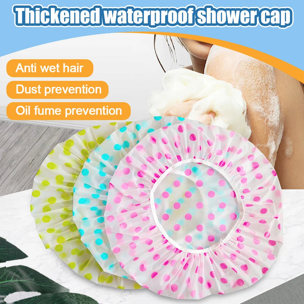 3x Bonnets de douche imperméables pour femme