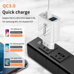Chargeur USB 2 en 1 20W à Affichage Numérique - Charge Rapide 3.0