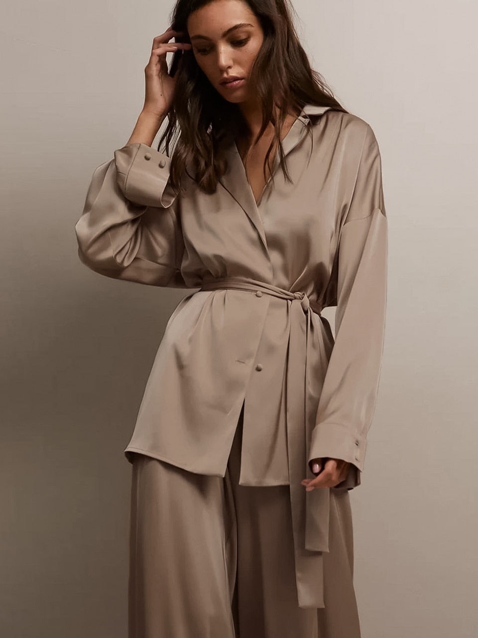 Pyjama satin ultra léger