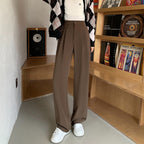 Pantalon décontracté ample taille haute