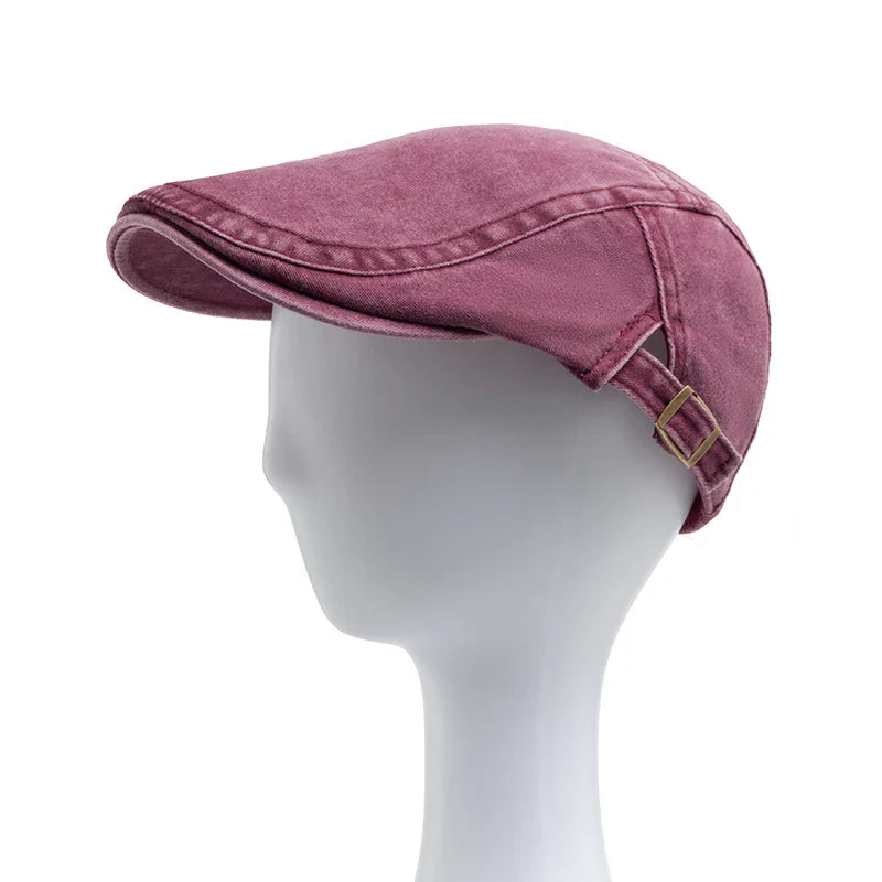 Béret Vintage en Denim Réglable Homme