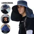 Chapeau anti-UV avec couvre-cou intégré