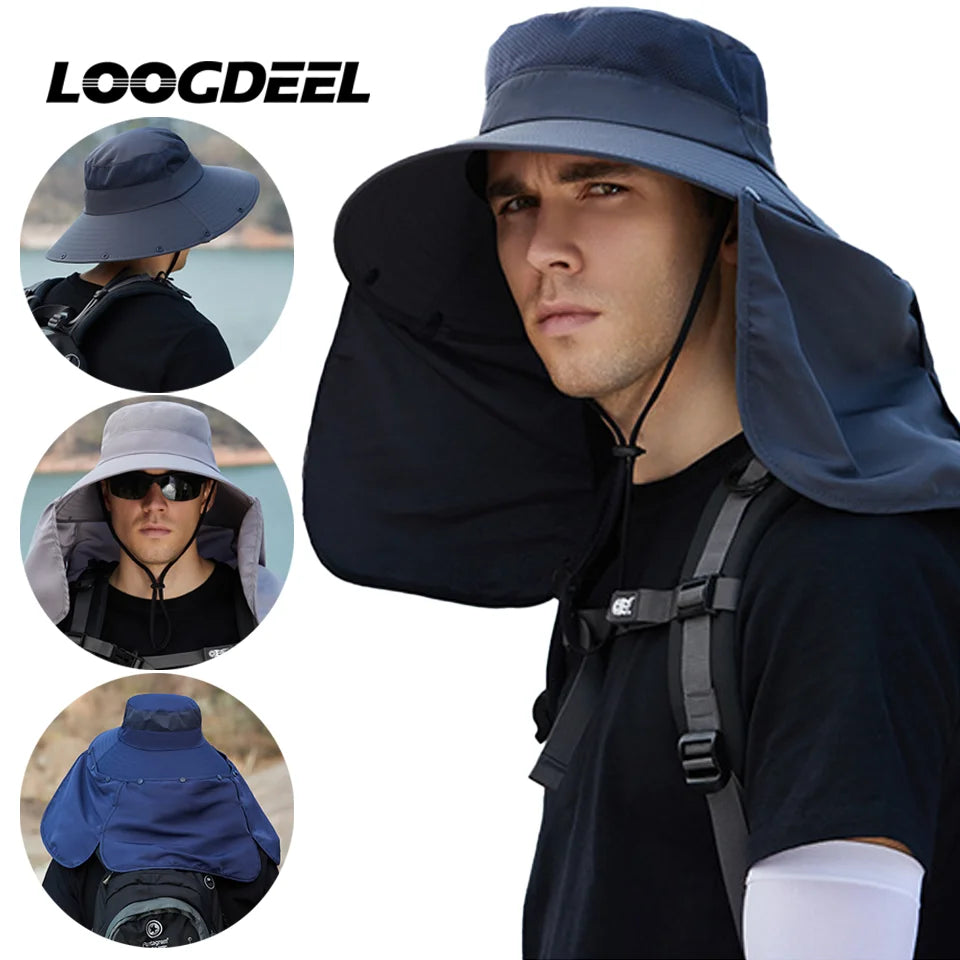 Chapeau anti-UV avec couvre-cou intégré