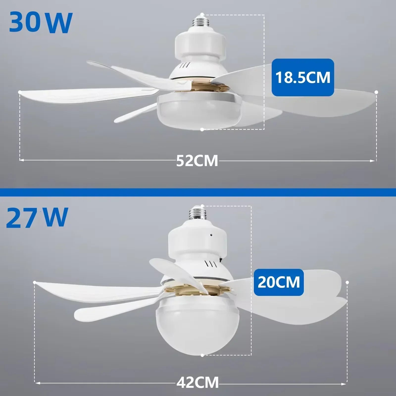 Ventilateur de Plafond LED Silencieux avec Télécommande