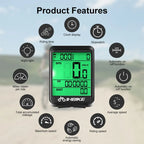 Ordinateur de vélo - Vitesse, Compteur, Chronomètre, Horloge...