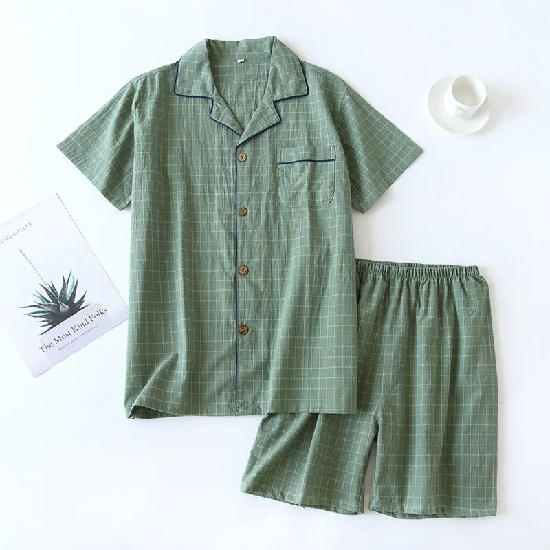 Ensemble Pyjama Japonais Léger Manches Courtes
