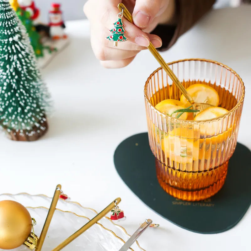 Coffret de cuillères et fourchettes à dessert - Noël