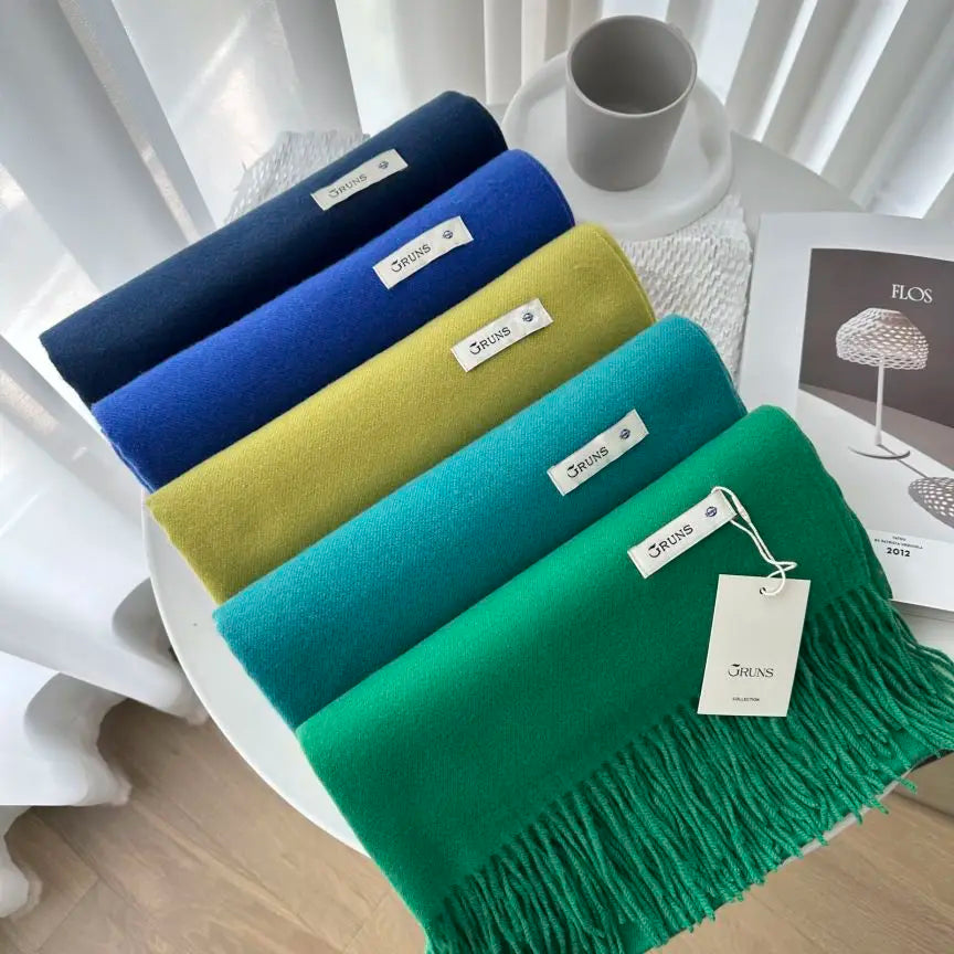 Écharpe d'Hiver en Cachemire Femme - 26 Couleurs Tendances